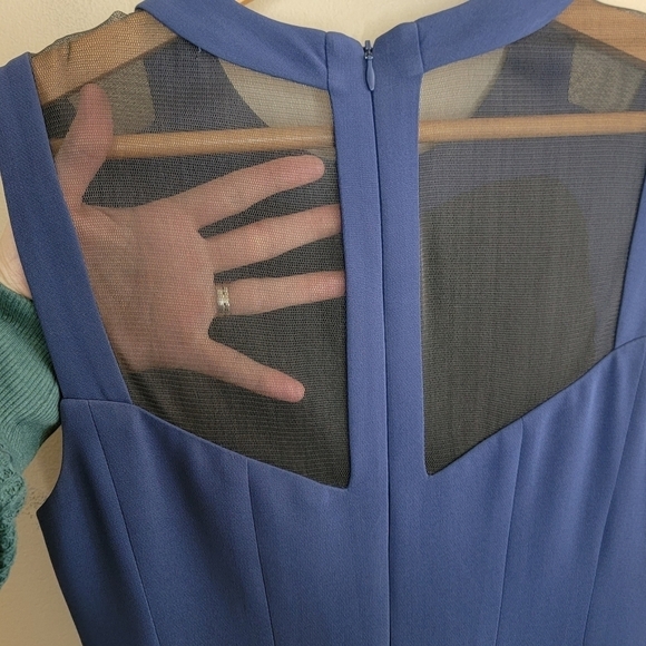 Rag & Bone | Ruby Fit & Flare Dress with Black Mesh Back Size 2 - Picture 4 of 5